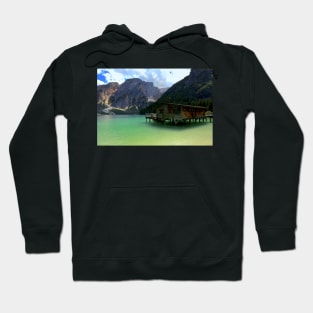 The boats house on Lake Braies Hoodie